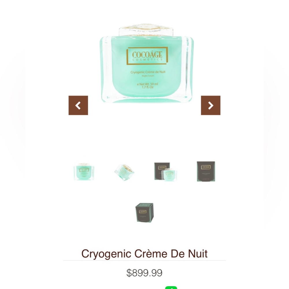 Cocoage Cryogenic Lumière Crème de nuit
